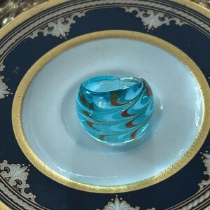 Vintage Murano Italian Venice Art Glass Ring
